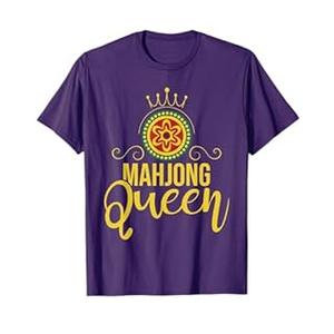 Mahjong Queen - Casino Player Chinese Game Gambling T-Shirt, Medium