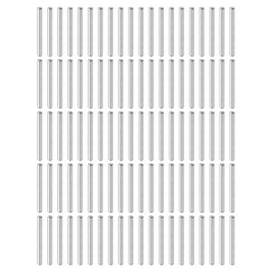 uxcell 100Pcs 3mm x 28mm Dowel Pins, 304 Stainless Steel Cylindrical Shelves Support Pegs Locating Pin Shelf Fasten Elements for Bookshelf Cabinet Furniture Component (GB119), Silver