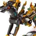 Intoypad Collision Transforming Dinosaur Car Toy, 2 Magnetic Cars Transform into Dinosaur Toys for Kids Toddler Fun Deformation Robot Dino Car Christmas Birthday Gift Toys for Boys Girl(Golden Dragon)