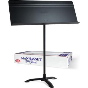 Manhasset Music Stand - Fourscore Model - Extra Wide, 32 Inch Desk - Easily Holds up to 4 Sheets - Heavy Duty, Sheet Music Stand - Made in the USA