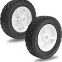 6 Inch Plastic Wheels Replaces for Oregon 72-106, Universal Wheels Tires Compatible with Craftsman AYP MTD Lawnmower, Replacement Radio Flyer Wagon BBQ Grill Trash Can Hand Truck Lawn Sprayer