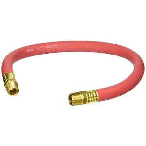 MILTON 2 Foot Snubber Nose 681-1, Absorbs Shock from Impact Tools, 200 PSI Max Pressure, 800 Pounds Burst Pressure, 1/2" Hose ID, 1/2" Male NPT