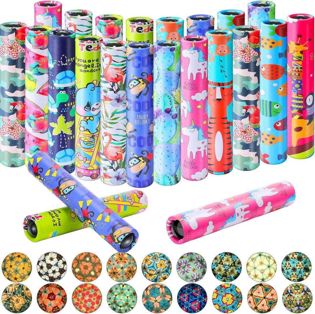 Chivao 20 Pcs Classic Kaleidoscopes Educational Toys for Party Favors Fun Kaleidoscope Toy for Stock Stuffers Bag Fillers Birthday Party School Classroom Prizes, Random Colors (Unicorn)