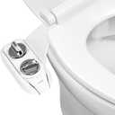 LUXE Bidet NEO 185 Plus - Dual Nozzle, Non-Electric Bidet Attachment for Toilet Seat, Patented Slide-In Install, 360 Self-Clean, EZ-Lift to Clean, Feminine & Rear Wash (Chrome)