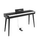 KUMENG digital Piano 88 Key Semi Weighted Keyboard, Full-size Electric Piano for Beginners, with Sheet Music Stand, Pedal, Power Adapter, Headphone Mode, USB-MIDI (KU-3506 Digital Piano with Stand)