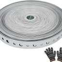 Galvanized Metal Pipe Strap 3/4-Inch x 100-Feet 24-Gauge for Pipe Support Hanging and Flexible Trimming with Holes