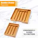 Kitchen Silverware Drawer Organizer and Storage Flatware Cutlery Utensil Holder Spice Rack Containers Bathroom Counter Cabinet Office Desk Makeup Drawer Tray Kitchen and Dining Tools Decor Accessories