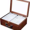 Photo Storage Box 4" x 6", 16 Inner Extra Large Organizer Acid-Free Photo Keeper Storage Case, Wooden Keepsake Box for Crafts and Photo Storage