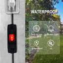 Extension Cord with Switch On/Off Waterproof Switch 3Ft No Plugging and Unplugging Invintage Stereo Devices Without Built-in Power Switch(3 FT)