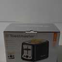 Toastmaster 2-Slice Cool Touch Toaster, black with stainless accent