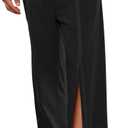 Deyeek Tear Away Pants for Men Full Zipper Legs Sweat Pants Mens Open Bottom Sweatpants Breakaway Cotton Post Surgery Pants (X-Large, Black)