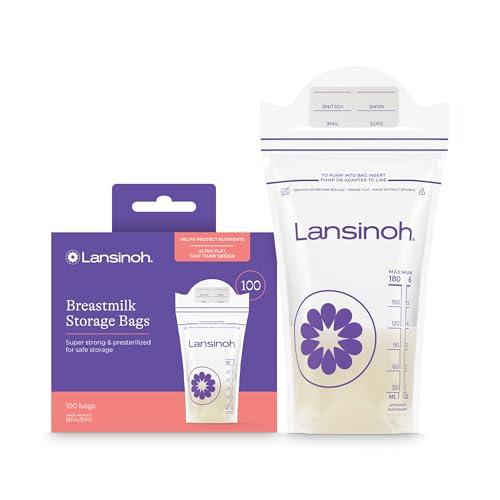 Lansinoh Breastmilk Storage Bags, 100 Count, BPA Free and BPS Free 