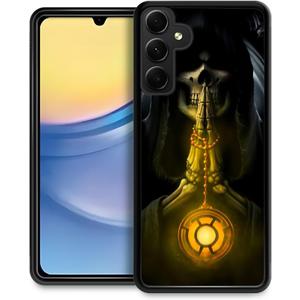 CARLOCA Compatible with Samsung Galaxy A15 Case,Grim Reaper Yellow Samsung Galaxy A15 Cases Graphic Design Shockproof Anti-Scratch Drop Protection Case