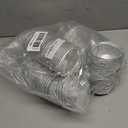 100 Aluminum Foil Muffin Cupcake Ramekin 4oz Cups with Lids Disposable