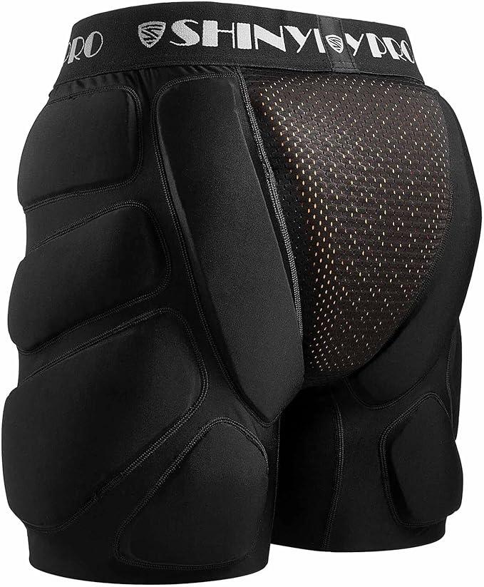 Shinypro Protective Padded Shorts for Snowboard and Skate CE Level 2 Butt and Tailbone Heavy Duty Protection M