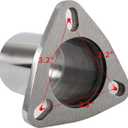 Universal Semi Direct Fit Exhaust Converter Pipe 2.5"OD 3-Bolt Flange Repair KitT304 Stainless Steel, exhaust flange repair,weld on exhaust flange