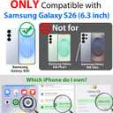 SPORTLINK for Samsung Galaxy S26 Case, IP68 Waterproof Dustproof Military 360 Full Body Heavy Duty Shockproof Protective with Camera Screen Protector S 26 Phone Front Back Cover 6.3" Black