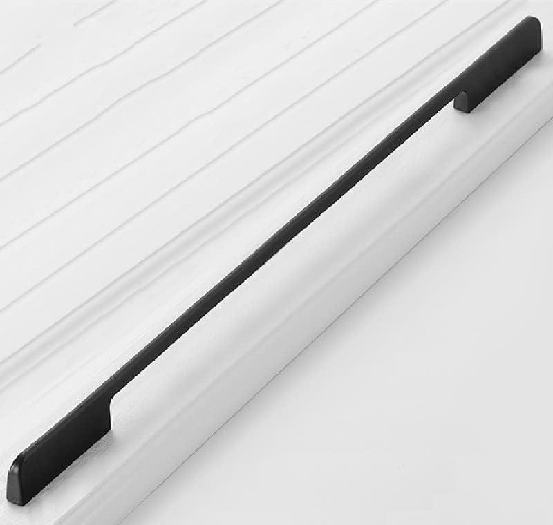 5 Pack Kitchen Cabinet Handles, Solid Black Drawer Pulls, Long Cabinet Hardware for Dresser Furniture (13.27 inch)