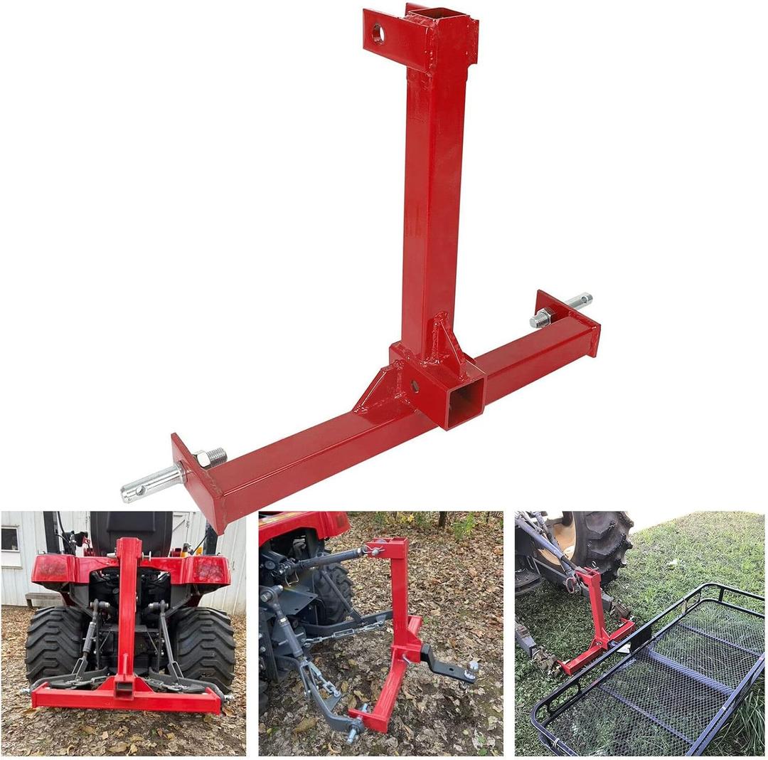 2" Receiver 3 Point Quick Trailer Hitch Category 1, 3 Point Attachment Standard Receiver, Heavy Duty Tractor Tow Drawbar Adapter Compatible with Most Tractors and Trailers