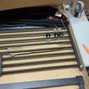 Cat Gate for Doorways, 55.1" Extra Tall Dog Baby Gate Indoor for Stairs/Hallways/Kitchen, 34-38.1" Wide Include 4.13" Extension Kits, No Drilling Auto Close High Pressure Mounted, Black