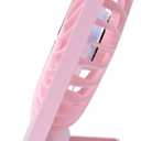 Personal Portable Fan, Rechargeable 2000mAh Battery Powered, Power Display and 180 Tilt Folding, Ultra Quiet, Office, Camping, Travel, in Car (Pink)
