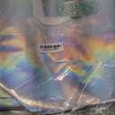 METAPRINT Large Reusable Gift Bags with Handles, 15 PCS Iridescent Party Favor Bags, 13x5x11 Inch Holographic Gift Bag Bulk for Birthday, Wedding, Goodie (Silver)