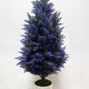3FT Artificial Cedar Tree Realistic Cedar Tree Faux Pine Plant for Home & Office Decor, Hotel Lobby Entryway Greenery(Purple)