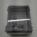 Waterproof Outdoor Project ABS Plastic Junction Box IP67 Weatherproof Dustproof Enclosure with Hinged Cover, Mounting Plate,Wall Brackets for Power Project (Clear,8.7"X6.7"X4.5")