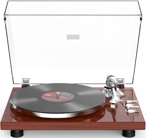 Amazon.com: Record Player Turntables for Vinyl Record Belt-Drive Wireless Output Connectivity Phono Line Out USB Digital to PC Recording MM Audio Cartridge Stylus Counterweight Piano Shiny Classic Red : Electronics