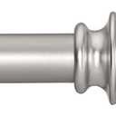 SIMEWIN Heavy Duty Curtain Rods for Windows 16x60 inch ,1 Inch Silver Curtain Rods for Bedroom, Living Room, Patio, Kitchen, Adjustable Curtain Rods with Classic Finials, Silver Finishing