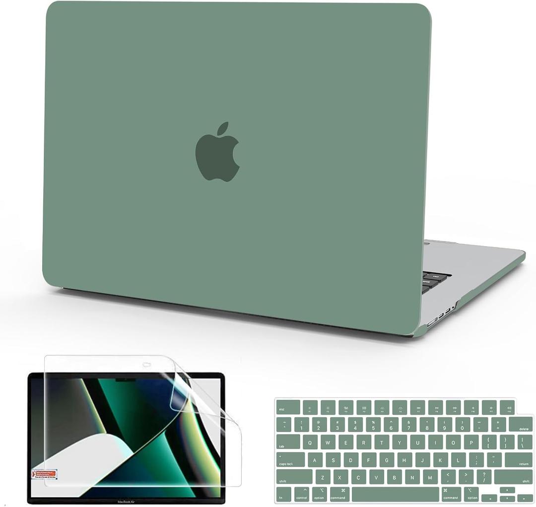 B BELK Compatible with MacBook Pro 14 inch Case 2026-2021 M5 M4 M3 M2 M1 A3427 A3426 A3112 A3185 A3401 A2918 A2992 A2779 A2442, Plastic Hard Shell Case+Keyboard Cover+Screen Protector, Midnight Green