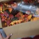 26 Inch Large Foldable Fall Wreath for Front Door with Lights & Timer, Autumn Pumpkin Wreaths Eucalyptus Leaves Pinecones Berries for Porch Outdoor Indoor Thanksgiving Decorations Outdoor Indoor Decor