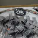 Wellmet Rustic Wagon Wheel Chandelier, Farmhouse Wooden Painted Black Wagon Wheel Chandelier, 12-Light Candle Wheel Pendant for Dining Room, Living Room, Bathroom, Bedroom, Entryway, Hallway, 45''W