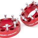 Rough Country 2" Wheel Spacers for Ford F-250/F-350 SuperDuty 4WD (2003-2026) - Fits 8x170mm Bolt Pattern, Anodized Red, 2 PCS