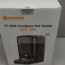 oneisall Cordless WiFi Automatic Cat Feeder, Rechargeable 100-Day Battery Operated Pet Feeder, 20 Cups/5L Timed Cat Food Dispenser for Large Kibble, Smart App Control (Black)