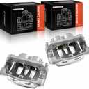 A-Premium Disc Brake Caliper Assembly with Bracket Compatible with Select Ford Models - For F-250 Super Duty/F-350 Super Duty 2005 2006 2007, 5.4/6.0L/6.8L - Rear Driver and Passenger Side, 2-PC Set