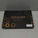 Yahi Red Light Photon Facial & Neck Mask with Remote Control, 7 Custom Modes with Infrared, Portable & Rechargeable with Timer for Home Use, 175 High-Density Light Beads, Black