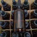 24 Pcs, 2 oz Dark Amber Dropper Bottles with 6 Small Funnels & 1 Long Glass Labels - 60ml Tincture Bottles w/ Eye Dropper for Essential Oils, Perfume, Hair Oil, Liquids - Leak Proof Travel Bottles