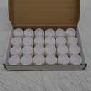 Homemory 24Pcs Flickering Flameless Candle Battery Operated, 200+Hours Fake Electric LED Tea Lights for Votive, Centerpiece Table Decorations, Wedding, Aniversary, Halloween, Christmas (Warm White Glow  White Body)