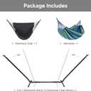 SUNCREAT 2-in-1 Hammocks Hammock Chair with Stand, 475 lbs Capacity, Heavy Duty Two Person Hammock with Stand, Patented, Blue Stripe
