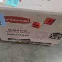 Rubbermaid Medium Vertical Resin Outdoor Storage Shed With Floor (5 x 4 Ft), Weather Resistant, Brown, Organization for Home/Backyard/Pool/Garden/Lawn Tools