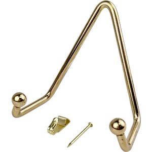 National Artcraft Wall Mount Plate Hanger - Brass-Finish - Holds up to 5 Inch Diameter Plate (Pkg/3)