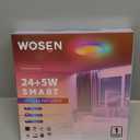 1 Pack 12 Inch Smart Ceiling Light Fixture, RGB LED Flush Mount Ceiling Light with Night Light, 24W 2400LM UltraSlim Ceiling Light with Remote, 16 Million DIY Colors, Works with Alexa/Google Home
