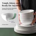 DOWAN 22 OZ White Ceramic Bowls Set of 4 - Perfect for Soup Bowls for Kitchen, Cereal Bowl, Ramen Bowl, Microwave Safe for Oatmeal, Fruit,Salad and Rice Bowl - Dishwasher & Microwave Safe
