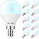 BUBO Ceiling Fan Light Bulbs 60 Watt Equivalent, 5.5W E12 LED Bulb Daylight 5000K, Fan Light Bulb, Small Base LED Light Bulbs 120V, Candelabra Base, Non-Dimmable, 10 Pack