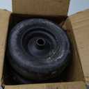11x4.00-5 Lawn Mower Tires Flat Free, Solid Smooth Tires and Wheels with 3/4" & 5/8" & 1/2" Ball Bearings, 3.4"-7.4" Centered Hub Lawn Mower Front Tires, for Zero-Turn Lawn Mowers, 2 Pack, Black