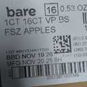 Bare Baked Crunchy, Apples Fuji & Reds, 0.53 Ounce (Pack of 16) BBD: 11-09-26
