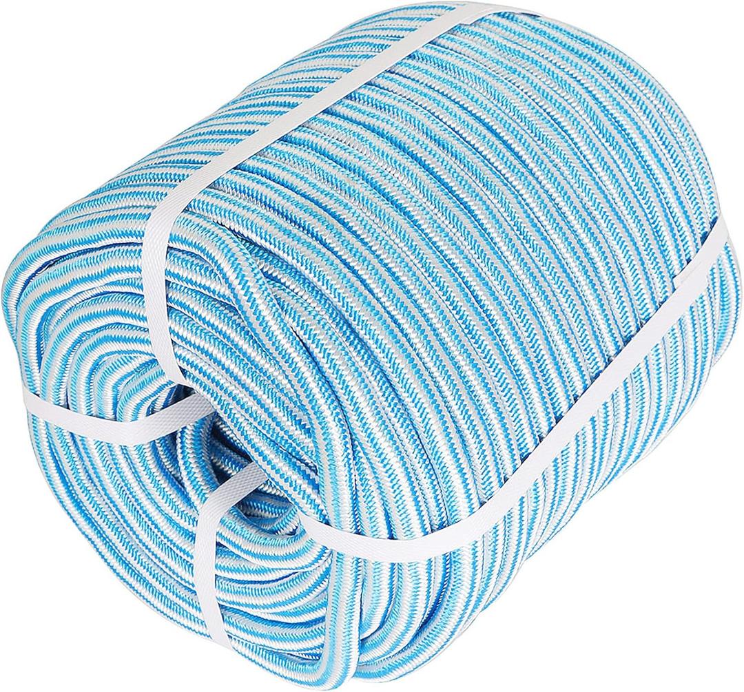 Arborist Tree Rope, 1/2inch by 200FT, 24 Strand Bull Rope up to 8000lbs Tensile Strength, Blue and White