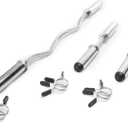Marcy Hollow Curl Bar and Dumbbell Handle Set with Spring Collars