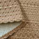 Kitchen Rugs,Kitchen Mats for Floor,Non Slip Washable 20"x 30"+20"x 48" Neutral Braided Rug,Faux Jute Rug with Non Slip Backing for Kitchen,Solid,Easy Clean,Area Rugs Sets of 2Pcs,Tan Brown